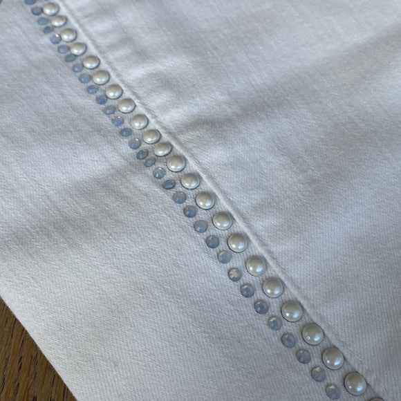 7 for all Mankind white embellished jeans - Picture 2 of 5